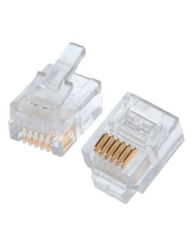Коннекторы 6P6C (RJ-11) (100шт) (10-0228). Телефонный разъем 6P6C (RJ-11). SUPRLAN в Екатеринбурге