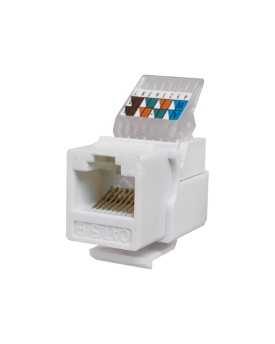 Модуль-вставка Keystone Кат5е, без.инстр.зад, белый UTP (10-0312): Вставка Keystone Jack RJ-45 в Екатеринбурге