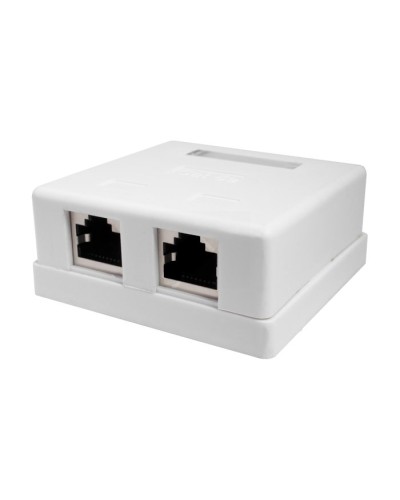 Розетка настенная RJ-45, 8P8C, Cat.5e, 2 порта, FTP (10-0308). Компьютерная розетка. SUPRLAN в Екатеринбурге