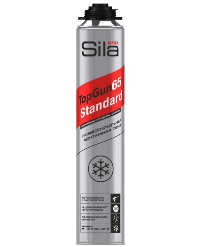 Пена монтажная Sila Pro TopGun 65 STANDARD winter, 850 мл. Пена монтажная профессиональная. Sila в Екатеринбурге