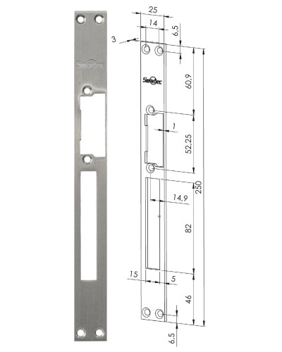 ST-SL502SP. Запорная планка длинная. Smartec в Екатеринбурге