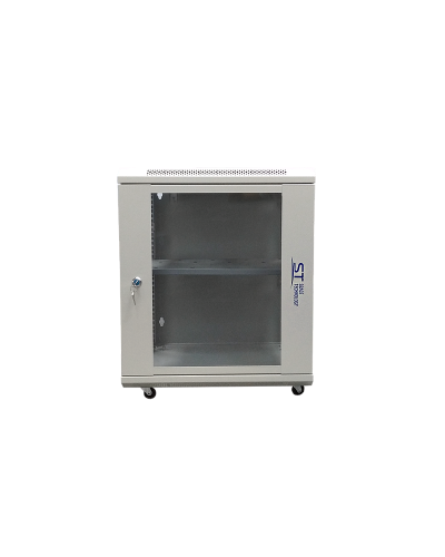 ST-NC12U600 (серый) С ПОЛКОЙ. Шкаф телекоммуникационный 19 настенный 12U. Space Technology в Екатеринбурге