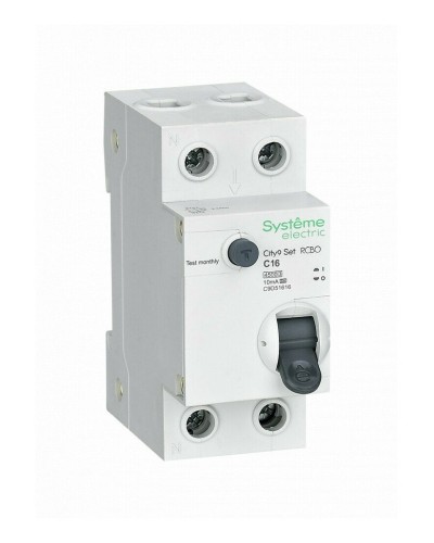 City9 Set 1P+N С 16А 4.5kA 10мА A 230В (C9D51616). Автоматический выключатель дифференциального тока. Systeme Electric в Екатеринбурге