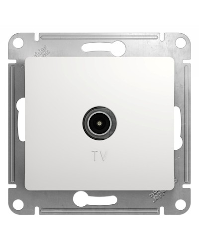 Glossa розетка TV антенна коннектор, 1-местная, скрытой установки, механизм, белый (GSL000193). Розетка TV антенна. Systeme Electric в Екатеринбурге