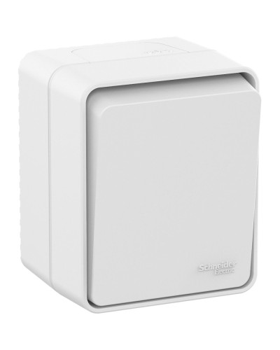 AtlasDesign PROFI54 выключатель 1-клавишный, открытой установки, белый (ATN540111). Выключатель. Systeme Electric в Екатеринбурге