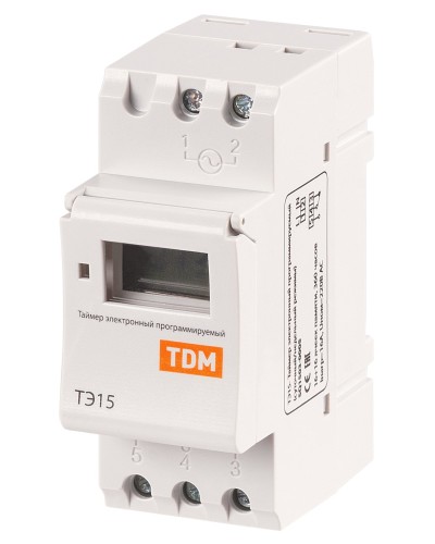 ТЭ15-1мин/7дн-16on/off-16А-DIN TDM (SQ1503-0005). Таймер электронный. TDM ЕLECTRIC в Екатеринбурге