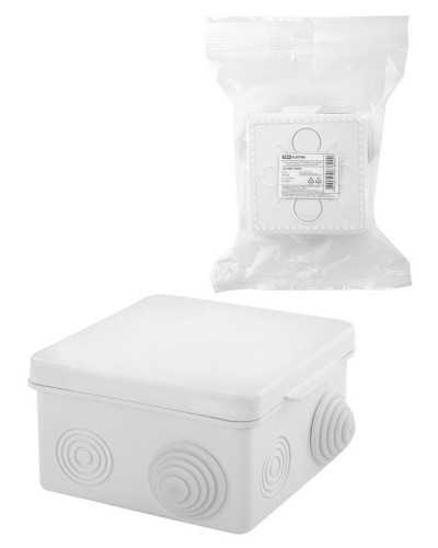 Коробка ОП 80х80х50мм, крышка, IP54, 7вх., белая (SQ1401-0922). Распаячная коробка. TDM ЕLECTRIC в Екатеринбурге