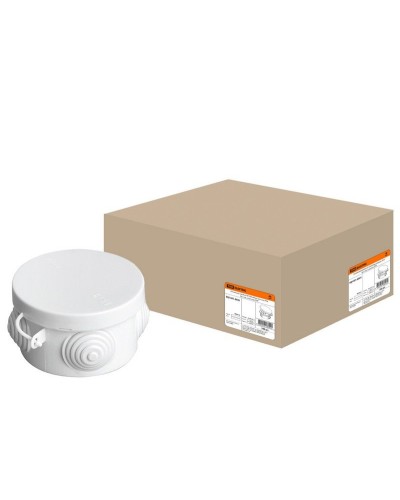 Коробка ОП D65х40мм, крышка, IP54, 4вх. (SQ1401-0501). Распаячная коробка. TDM ЕLECTRIC в Екатеринбурге