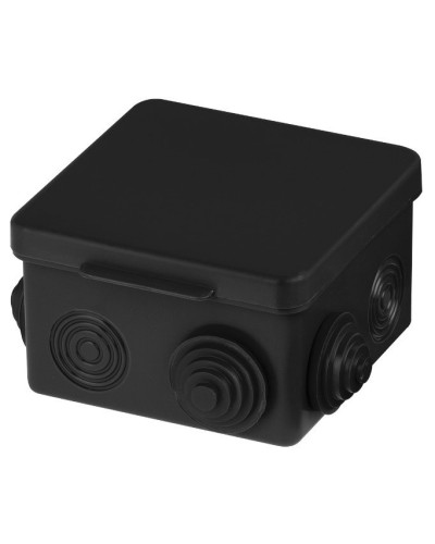 Распаячная коробка ОП 80х80х50мм, крышка, IP54, 7вх., черная TDM (SQ1401-0912). Распаячная коробка ОП. TDM ЕLECTRIC в Екатеринбурге