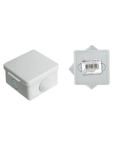 Коробка ОП 65х65х50мм, крышка, IP54, 4вх (SQ1401-0511). Распаячная коробка. TDM ЕLECTRIC в Екатеринбурге