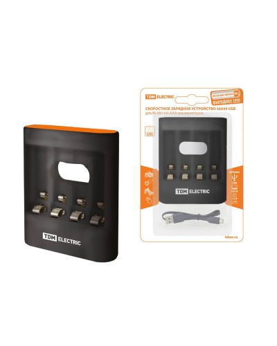 Зарядное устройство 36044 (3600mA 4слота АА/ААА 4 кан.USB) (SQ1702-0100). Зарядное устройство. TDM ЕLECTRIC в Екатеринбурге
