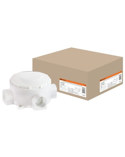 Распаячная коробка ОП D80х35мм, IP42, 3-х рожковая, белая TDM (SQ1401-4004). Распаячная коробка ОП. TDM ЕLECTRIC в Екатеринбурге