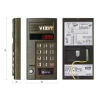 БВД-343RTCPL. Вызывная панель цветная. VIZIT