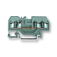 WAGO 279-681 клемма 3-проводная проходная, серая. Клемма проводная проходная на DIN-рейку. WAGO