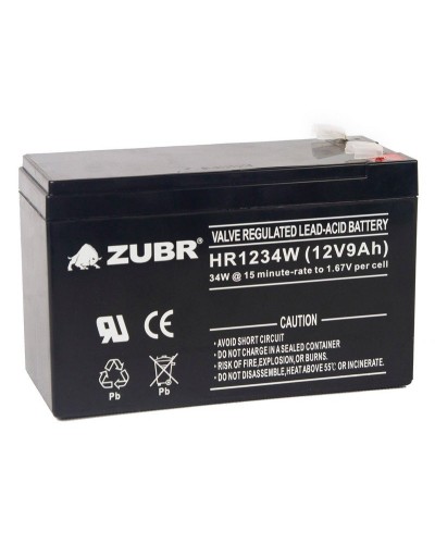 ZUBR HR 1234W (12V, 9Ah). Аккумулятор герметичный свинцово-кислотный. ZUBR в Екатеринбурге