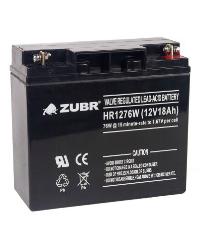 ZUBR HR 1276W (12V, 18Ah). Аккумулятор герметичный свинцово-кислотный. ZUBR в Екатеринбурге