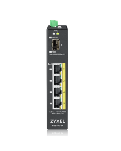 RGS100-5P-ZZ0101F. Промышленный PoE+ коммутатор. ZYXEL в Екатеринбурге