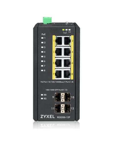 RGS200-12P-ZZ0101F. Промышленный L2 PoE+ коммутатор. ZYXEL в Екатеринбурге