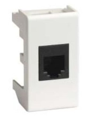 Розетка RJ-45 Viva 1 модуль белая (45048): Розетка компьютерная экранированная с одним разъёмом в Екатеринбурге