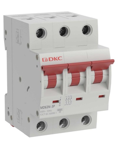 YON max MD63N 3P 16А 6кА C (MD63N-3PC16). Автоматический выключатель. ДКС в Екатеринбурге