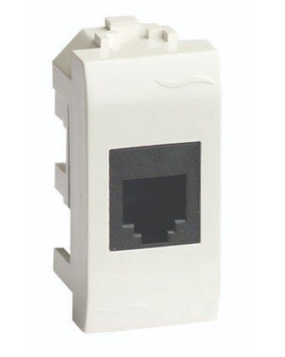 Розетка RJ-45 Brava 1 модуль слоновая кость (75457S): Розетка компьютерная с одним разъёмом в Екатеринбурге