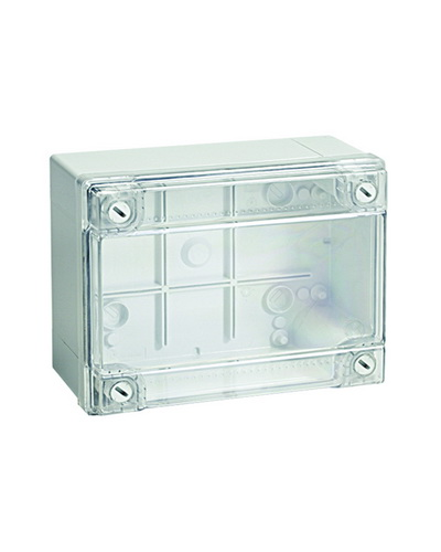Коробка ответвительная с гладкими стенками, IP56, 380х300х120 (54420). Коробка ответвительная с гладкими стенками и прозрачной крышкой. ДКС в Екатеринбурге