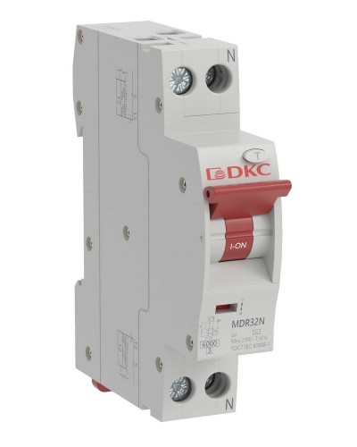YON max MDR, 1P+N, 10mA, 16A, 6kA, А (MDR32N-1N1C16-A). Компактный автоматический выключатель дифференциального тока. ДКС в Екатеринбурге
