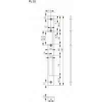 FL22. Запорная планка короткая. dormakaba