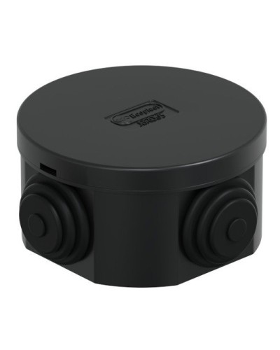Коробка JBR065 D=65х35, 4 вых., IP44, черная (44004BL-1). Коробка монтажная. Экопласт в Екатеринбурге