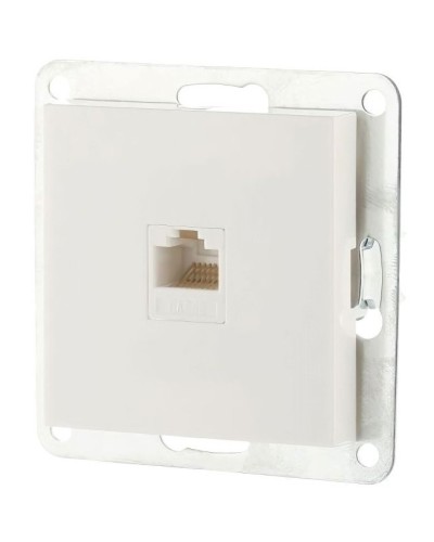 Розетка RJ-45 кат.5е с накладкой, белый LK80 (846104-1). Розетка компьютерная. Экопласт в Екатеринбурге