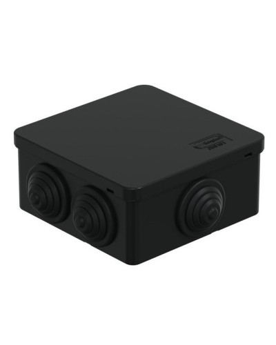 Коробка JBS101 100х100х55, 6 вых., IP55, черная (44037BL-1). Коробка монтажная. Экопласт в Екатеринбурге