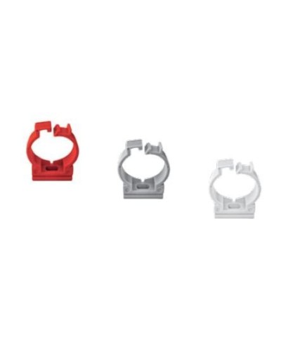 Ecoplast держатель с защелкой для труб D25, АБС, красный (50 шт) (49625-50). Держатель с защелкой для аспирационной системы. Экопласт в Екатеринбурге