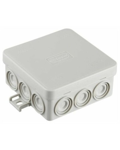 Коробка JBL085 85х85х38, 12 вых., 6P (0,15...2,5мм²) серая (43255HF-GR). Коробка монтажная, огнестойкая, без галогена. Экопласт в Екатеринбурге