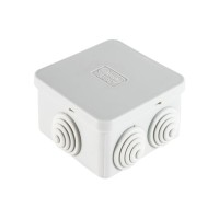 Коробка JBS070 70х70х40, 6 вых., IP44, белая (44056W-1). Коробка монтажная. Экопласт