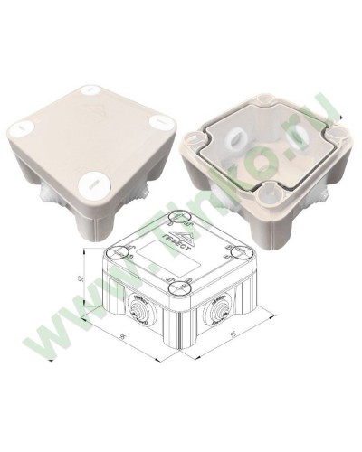 КМ-1010(П)-IP55. Коробка монтажная. Гефест в Екатеринбурге