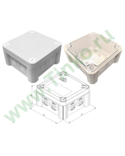 КМ-1212(П)-IP66(БВ). Коробка монтажная. Гефест в Екатеринбурге