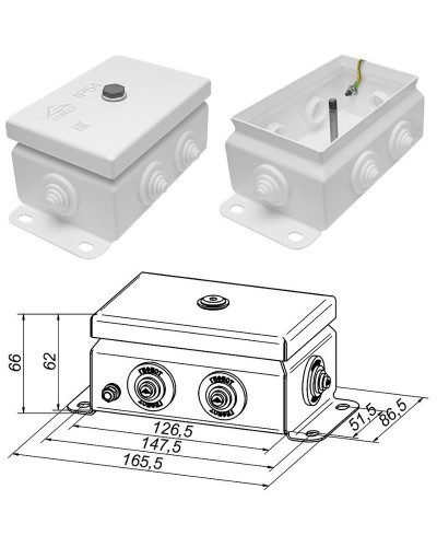 КМ IP55-0812 (без DIN рейки). Коробка монтажная электротехническая. Гефест в Екатеринбурге