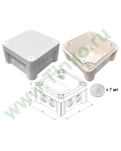 КМ-1212(П)-IP55. Коробка монтажная. Гефест в Екатеринбурге
