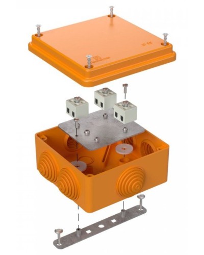 Коробка огнестойкая 100х100х50 (40-0300-FR1.5-6). Коробка огнестойкая для открытой установки. Промрукав в Екатеринбурге